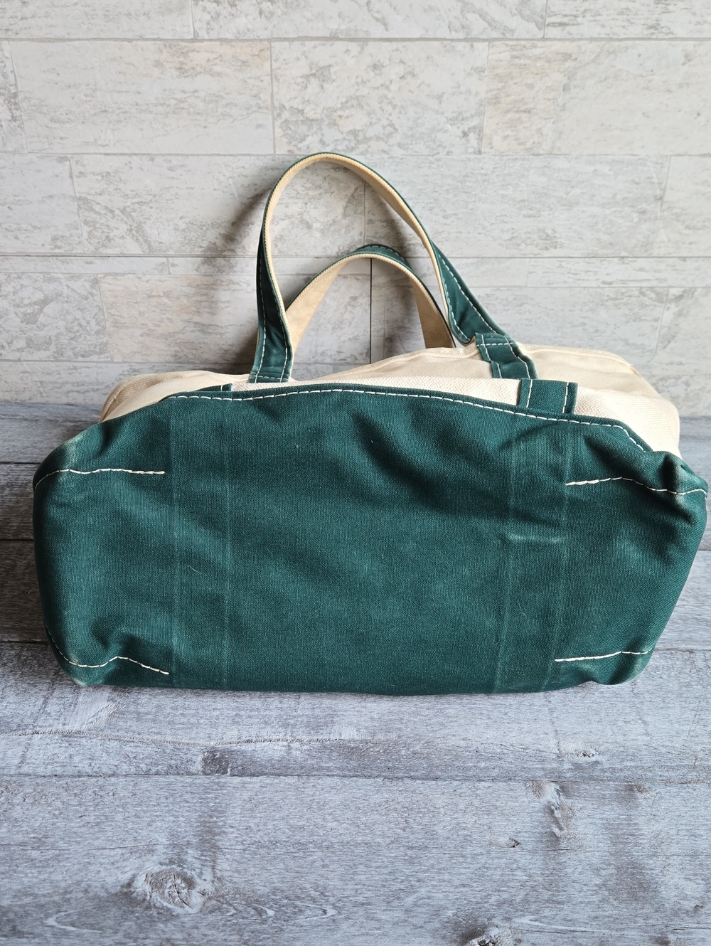 L.L. Bean Vintage Boat And Tote Canvas Bag Medium With Zipper - Picture 10 of 10